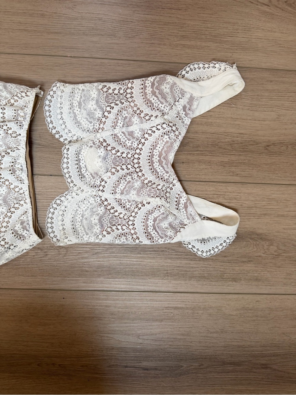 For Love & Lemons White Lace Two-Piece Midi Set - Picture 3 of 5